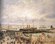Camille Pissarro Cloudy pier Spain oil painting artist